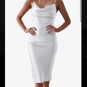 White Satin Dress Brand New!